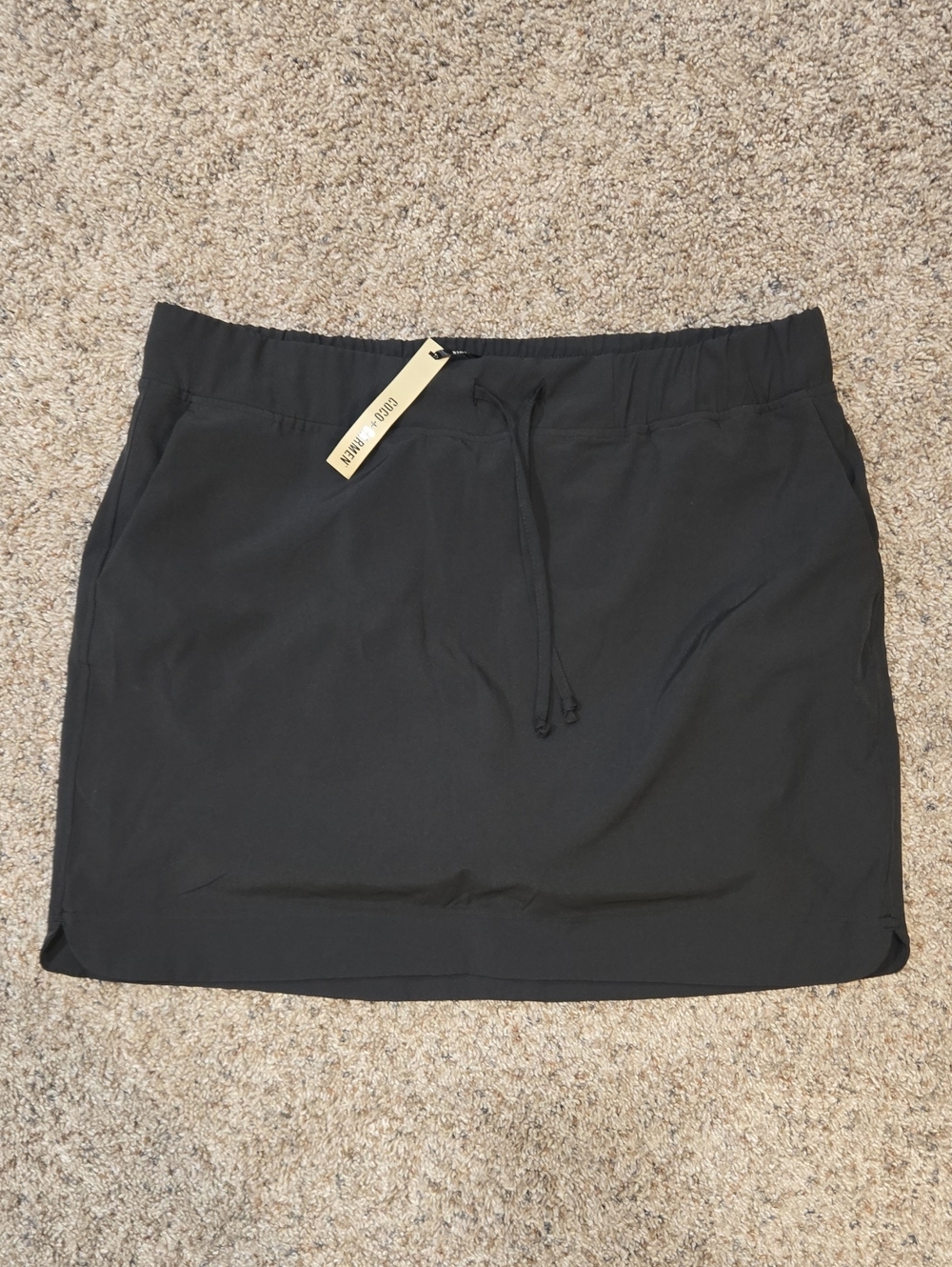 Coco + Carmen Black Drawstring Mini Skort